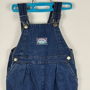 Vintage Krickets Workwear Denim Overalls Toddler 3X 4T Dark Wash Made in Canada